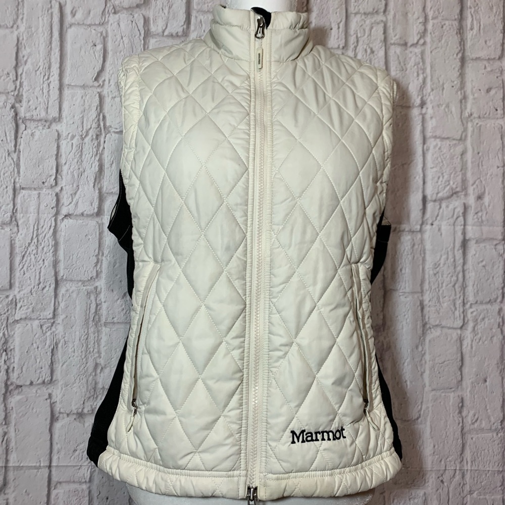 MARMOT Quilted Puff Vest Diamond White Active Coat